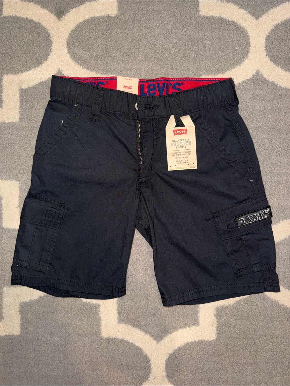 Levi's boys Black Cargo Shorts